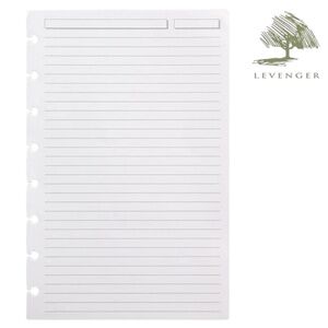 NWT Levenger Ruled 8 Discbound Refill Paper (300 sheets)